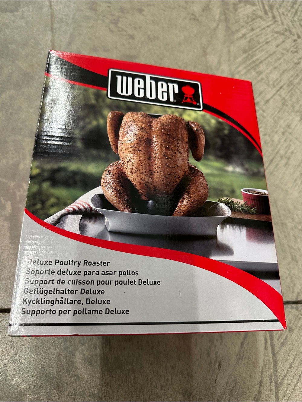 Deluxe Poultry Roaster - Red/White Accents